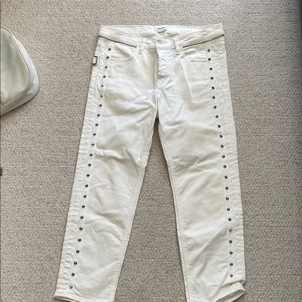 Zadig & Voltaire Cream Denim Pants
